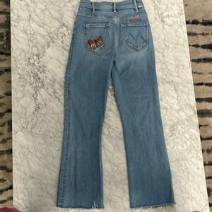 Mother The Hustler ankle fray jeans Sz 24